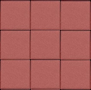 Тротуарная плитка Квадрат 60х100х100 Красный  (В ряду 1,32м2) 19,8м2 ХЕСС СТРОЙ
