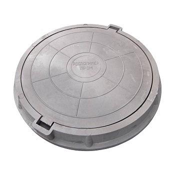 Люк КРУГЛЫЙ 740/60 мм (1,5т) СЕРЫЙ полимерпесчаный (Л)