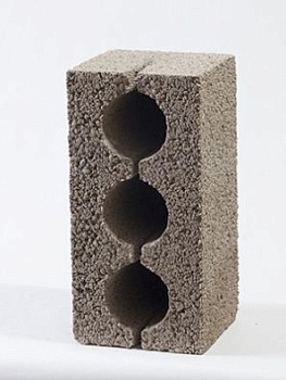 Шлакоблок 3-х пустотный усиленный 190х188х390 (90шт)