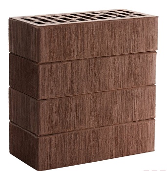 Кирпич керамический ЛСР 1НФ М-150-175 Темно-Коричневый Рустик (480шт)