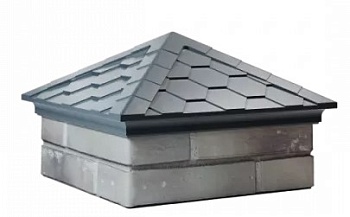 КОЛПАК 1.5*1.5 кирпича 390*390 EVEREST коричневый