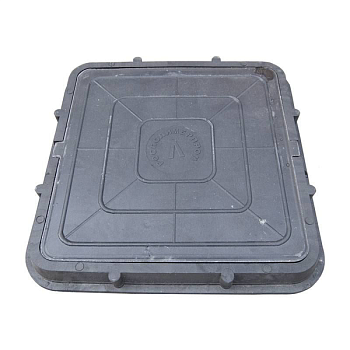 Люк КВАДРАТ 650/650/60 мм (3т) ЧЕРНЫЙ полимерпесчаный