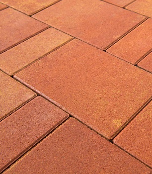 Тротуарная плитка Мультитек 60мм красный БЕТТЕКС (10,716м2) в одном ряду-0,89м2