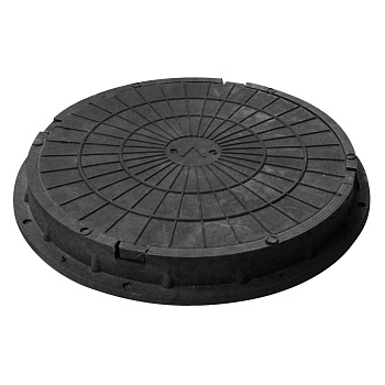 Люк КРУГЛЫЙ 740/80 мм (3т) ЧЕРНЫЙ полимерпесчаный (Т)