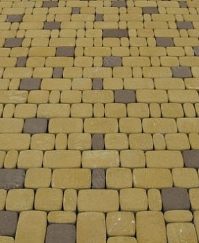 Тротуарная плитка Старый город 40мм желт-корич (17,79 м2) Ландшафт