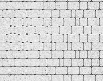 Тротуарная плитка Лагранж 60 мм белый БЕТТЕКС (10,55м2) (в одном ряду-1,055м2)