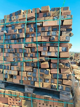 Кирпич рядовой Неклиновский ПЕРЕЖОГ 1НФ М-125 (425шт) кратно поддонам по БЕЗНАЛУ не отпускается