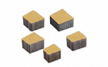 Тротуарная плитка Антик 40мм Желтый (В ряду 0.853м2) 17,06м2 ХЕСС СТРОЙ