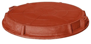 Люк КРУГЛЫЙ 740/60 мм (1,5т) КОРИЧНЕВЫЙ полимернопесчаный (Л)