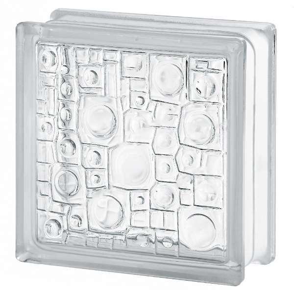 Стеклоблок Губка бесцветный 190*190*80 VITRABLOK