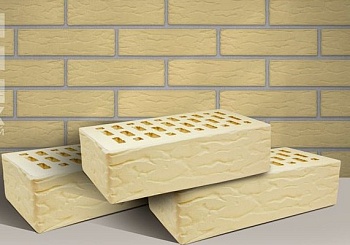 Кирпич керамический Терекс 1НФ Слоновая кость Рустик М-175 (480 шт)