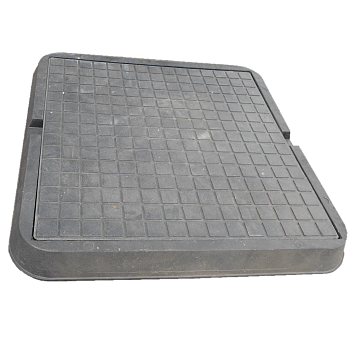 Люк КВАДРАТ средний 550/550/60 мм (3т) СЕРЫЙ полимерпесчаный