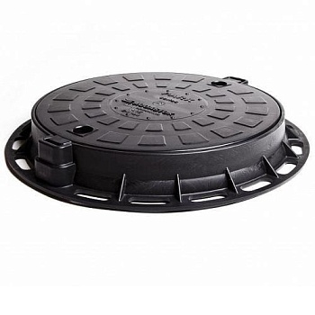 Люк КРУГЛЫЙ малый 460/60 мм (1,5т) ЧЕРНЫЙ полимерпесчаный
