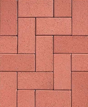Брусчатка 60х100х200 красная БЕТТЕКС (12,96м2) в одном ряду 1,08м2