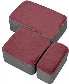 Тротуарная плитка Старый город 40мм красный (17,79м2) Ландшафт