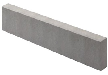 Поребрик 80х1000х200мм Серый прямая фаска Ландшафт (45 шт)