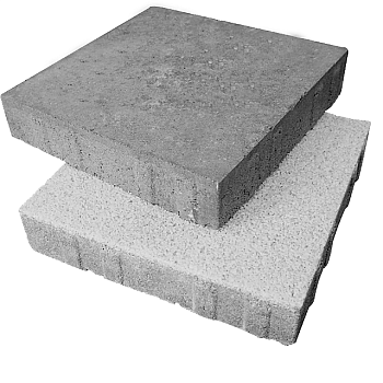 Тротуарная плитка Квадрат 60х200х200мм серый (12м2) Ландшафт