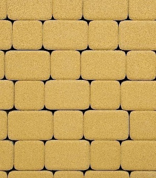 Тротуарная плитка Лагранж 60 мм желтый БЕТТЕКС (10,55м2) (в одном ряду-1,055м2)