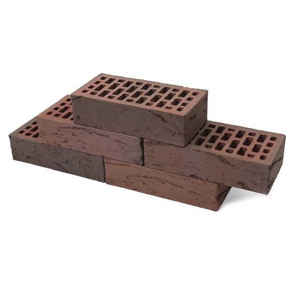 Кирпич Лицевой БРАЕР кладка бордо кора дуба 1НФ 480 шт