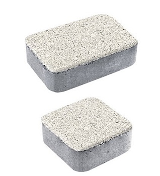 Тротуарная плитка Классико 40 мм Белая Гранит (В ряду 0,845м2) 16,9м2 ХЕСС СТРОЙ