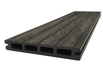 Террасная доска NanoWood Lite дерево/вельвет 140*20мм 6000 мм Антрацит