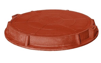 Люк КРУГЛЫЙ 740/100 мм (3т) КРАСНЫЙ полимерпесчаный