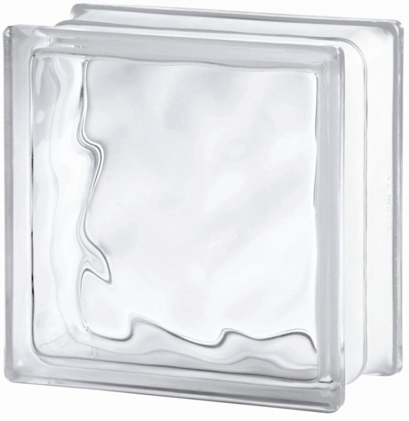 Стеклоблок Волна бесцветный 190*190*80 Россия