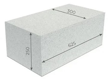 ГСБ ВКБлок D600 625*200*300 B3.5 (56шт/2,1м3)1м3-26,66шт 28м3/авто