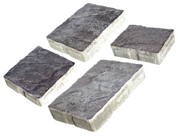 Тротуарная плитка Бержерак 40мм Старый Замок (В ряду 0.9м2) 18м2 ХЕСС СТРОЙ