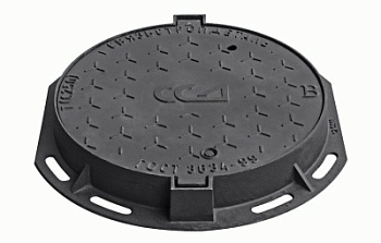 Люк чугунный для смотровых колодцев Т(С250) с замками ГОСТ 3634-99