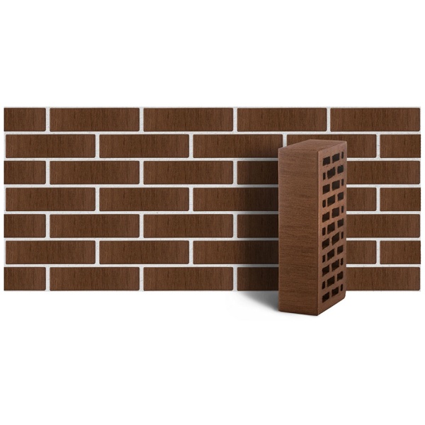 Кирпич Тростник один. лицевой  Коричневый (480шт)