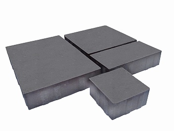 Тротуарная плитка Новый Город 60мм 600*300 Черный (В поддоне 12.96, ряд 1.44) ХЕСС СТРОЙ