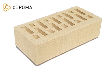 Кирпич керамический Строма 1НФ Слоновая кость Бархат М150 (480 шт)