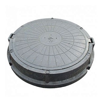 Люк КРУГЛЫЙ средний 740/100 мм (7т) ЧЕРНЫЙ (С) полимерпесчаный