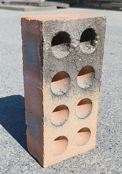 Кирпич рядовой Николаевский ПЕРЕЖОГ 1НФ М-125 (384шт) кратно поддонам