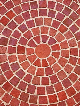 Тротуарная плитка Арена 60мм марон (красная)  (11,52м2) 1,047м2 в одном ряду Ландшафт