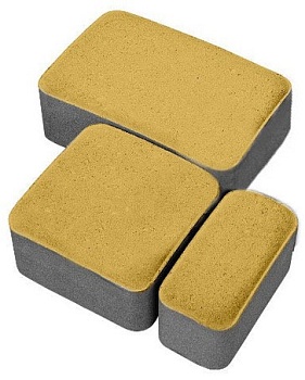 Тротуарная плитка Старый город 40мм желтый фактур. (17,79м2) Ландшафт