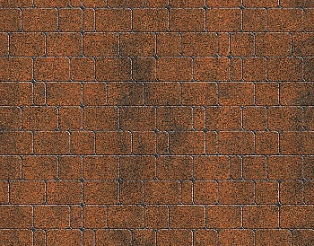 Тротуарная плитка Лагранж 60 мм терракота непромывной гранит БЕТТЕКС (10,55м2) (в одном ряду-1,055м2)