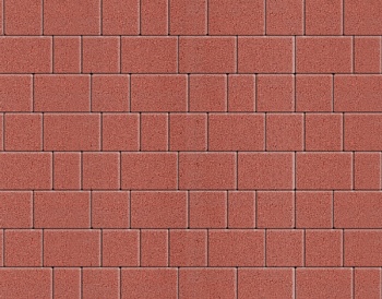 Тротуарная плитка Дакота 40мм красный БЕТТЕКС (14,28м2)в ряду1,02м2