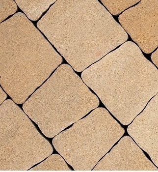 Тротуарная плитка Санторини 60 мм желтый на БПЦ БЕТТЕКС  (9,64м2) в ряду 0,964м2