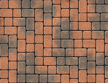 Тротуарная плитка Классико 40 мм терракота БЕТТЕКС (14,77м2) (в одном ряду-1,055 м2)