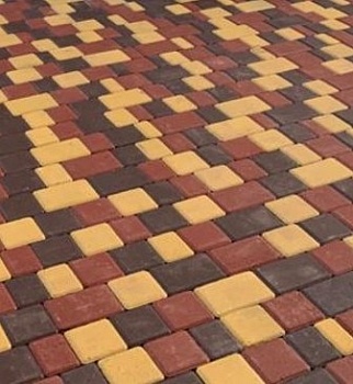 Тротуарная плитка Старый город 40мм жел-кр.-корич (17,79 м2) Ландшафт