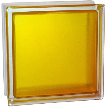 Стеклоблок Арктика окрашенный внутри 19*19*8 см VITRABLOK медовый