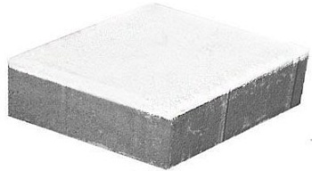 Тротуарная плитка Ромб 60мм белый (12м2) Ландшафт